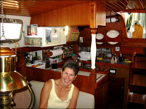 Lisa Shofield in Lady Galadriel's galley