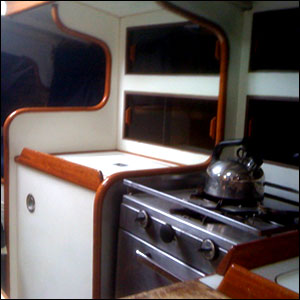 Big 12V freezer and 3-burner stove